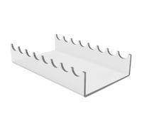 Giuneuow Double Ended Acrylic Makeup Beauty Brush Organizer Holder 8 Slots Cosmetic Storage (CLEAR) 1Pack