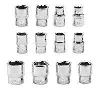 Giuneuow Essential 12pcs Set of 3/8” Drive Deep Sockets Ranging 8-19mm for Professional Use