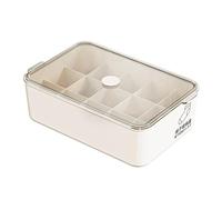 Giuneuow Large Capacity Dustproof Storage Box for Underwear and Socks Organizer Storage Box A Fifteen-Cell Box with A Lid