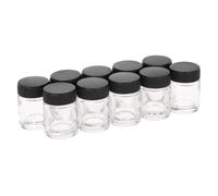 Giuneuow Nail Art Airbrush Tank Glass Bottle Airbrush Tool Accessories Paint Cup 10 Pcs 22cc Airbrush Paint Cosmetic Bottle Jar