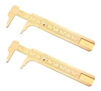 Giuneuow Portabal Vernier Calipers Pocket Calipers Measuring Dual Scale Sliding Gauge Metal Pocket Ruler forJewelry Measuring 2PCS