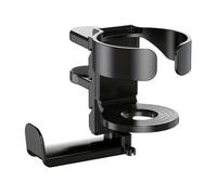 Giuneuow Portable 2 in 1 Desk Cup Holder Adjustable Non Slip Headphone Holder Desk Accessories Clip on Arm Clamp Stand