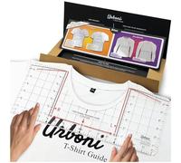 Giuneuow T-Shirt Ruler Guide Neckline Measuring Tape for Vinyl Alignment and Centering