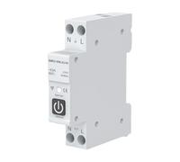 Giuneuow Tuya WiFi Smart Circuit Breaker 1P+N 1A-63A Adjustable DIN Rail with Metering Work with Smart Life Home
