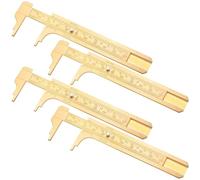 Giuneuow Vernier Calipers Pocket Scale Sliding Gauge Metal Pocket Ruler forJewelry Measuring 4PCS