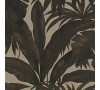 Giungla Palm Leaf Textured Wallpaper Versace Black One Size