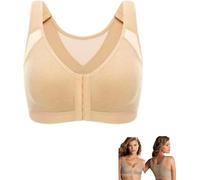 Giurui Forme Science Bra Posture Correcting, Posture Bra Wireless Lift Up, Anti-Sagging Wire Free Push-Up Bra, Push Up Underwear Fitness Tops (Nude, L)