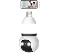Giurui Livelyto Bulb Camera - Livelyto Security Camera, 5G&2.4GHz Wireless Outdoor Indoor Camera, with Night Vision, Easy Installation, for Home Security Outside Indoor (1 Pcs)