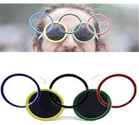 Giurui Olympic Ring Sunglasses, Five Rings Olympic Party Glasses, Olympic Party Glasses, Sports Party Decoration, Sports Eyeglasses, Summer Sports Activity Party (1 Pcs)