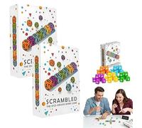 Giurui Scrambled Dice Word Game for 1-5 Players - Brain Exercise Party Game, Educational Vocabulary Building, Fun Spelling Letter for Group Word-Play Challenge, Gift for Family Fun and Kids (2 Pcs)