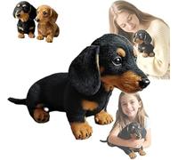 Giurui The Dachy 2.0 - Dachy 2.0 Ai Powered Plush Dog, Emotional Healing On Demand Plush, Dachshund Plush Sofa Ornaments and Decorations, The Comfort Hug for You (Black)