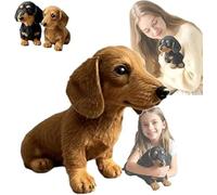 Giurui The Dachy 2.0 - Dachy 2.0 Ai Powered Plush Dog, Emotional Healing On Demand Plush, Dachshund Plush Sofa Ornaments and Decorations, The Comfort Hug for You (Brown)