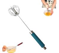 Giurui Whizzy Whisk Piranha, 10in/12in/14in, Stainless Steel, Blue