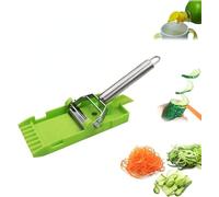 Giurui Zestio Peeler, Multifunctional Single Blade Peeler, Green, Stainless Steel Blade, Aluminum, Modern Style, 3-in-1 Vegetable & Fruit Peeler, Spiralizer, Lemon Squeezer
