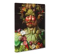 Giuseppe Arcimboldo Rudolf Ii As Vertumnus Canvas Print | Gallery Wrapped 30mm Frame Wall Art | 20x14 inches | Ready to Hang | Classic Picture | Living Room Bedroom Lounge Office