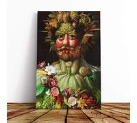 Giuseppe Arcimboldo Rudolf II as Vertumnus Canvas Print | Gallery Wrapped 30mm Frame Wall Art | 30x20 inches | Ready to Hang | Modern Picture | Living Room Bedroom Lounge Office