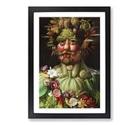 Giuseppe Arcimboldo Rudolf II as Vertumnus Framed Print | A2 Oak Framed Wall Art | Ready to Hang | Modern Nature Picture | Living Room Bedroom Lounge Office