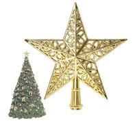 GIUSOBG Christmas Tree Topper Star 20 cm Top for Christmas Tree Hollow Christmas Tree Topper in Star Shape, Christmas Tree Topper Tree Topper for Festivals, Parties, Christmas Tree Decorations