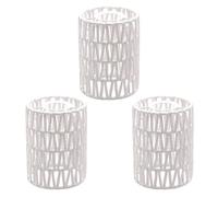 Giutna 3-Pack Boho Rattan Lamp Shades, 6.3"H x 4.9"D Woven Small Lamp Shade Replacement, 1.63in Fitter Farmhouse Pendant Light Lamp Shade Cover for Chandelier, Floor Lamp, Ceiling Fan,wall lamp(White)