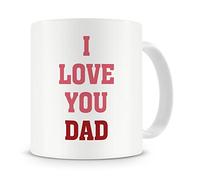 givagift “I Love You Dad” Mug - Birthday/Fathers Day Mug Gift/Present For Dad/Daddy - From Son/From Daughter - Cool/Trendy/Unique/Modern Style Mug Gift/Present For Dad - Gift Idea (Red)