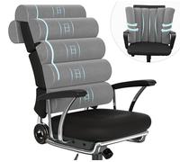 GIVANLEE Back Support Pillow for Office Chair with Neck Support,Lumbar Pillow Adjustable for Chair,Patented 6 semi-circular Foldable Back Cushion Hanging on Desk Chair/Couch/Recliner,Soft