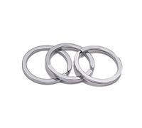 GIVBRO 10pcs Round Split Rings Key Rings Open Jump Rings for Key Chain Handmade DIY Craft Jewelry Accessories Silver, 28mm