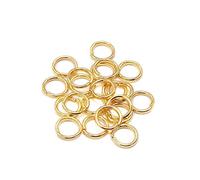 GIVBRO 200pcs Key Open Jump Rings Keychain Rings for DIY Crafts Jewelry Pendant Making Accessories Gold, 10mm