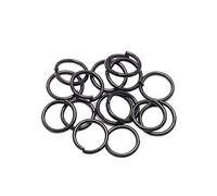 GIVBRO 200pcs Key Open Jump Rings Keychain Rings for Jewelry Pendant Making DIY Crafts Accessories Black, 6mm