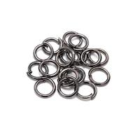 GIVBRO 200pcs Key Open Jump Rings Keychain Rings for Jewelry Pendant Making DIY Crafts Accessories Dark Grey, 10mm