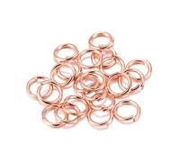 GIVBRO 200pcs Key Open Jump Rings Keychain Rings for Jewelry Pendant Making DIY Crafts Accessories Rose Gold, 8mm