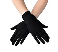 GIVBRO Black Working Gloves Uniform Gloves Opera Fancy Dress Accessories for Daily Work Service Tuxedo Jewelry Inspection