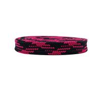 GIVBRO Braided Shoes Laces Wide Flat Shoelaces - Diamond Patterned Laces Shoes Strings Accessories, 140cm (Rose Red/Black)