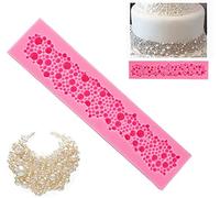 GIVBRO Cake Mold Silicone Pearl Flower Lace Trim Mould Candy 3D Cake Mold Cake Soap Mound Baking Molds