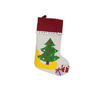 GIVBRO Christmas Stockings Pompoms Socks Candy Pouch Gift Bags Tree Hanging Ornaments for Fireplace Home Party Decoration (#A)