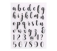 GIVBRO Clear Silicone Stamps Seal Sticker English Alphabet Stencil Embossing Template for DIY Craft Scrapbook Decoration (#D)