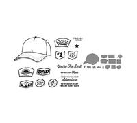 GIVBRO Clear Stamps Stickers Cutting Die Baseball Cap Pattern Stencil Seal Embossing Template Scrapbooking DIY Craft Tool Photo Album Decoration