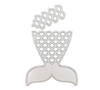 GIVBRO Die Cut Metal Cutting Dies Mermaid Tail Scrapbooking Embossing Stencil DIY Template Mould for Greeting Card Making Paper Craft Tools