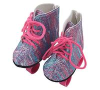 GIVBRO Doll Roller Skates Shoes for 18 Inch American Dolls Dress Up Accessories Lace-up Shoes Children's Day Gift (#A)