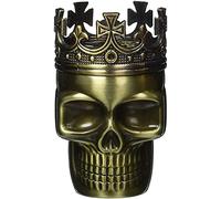 GIVBRO Herb Grinder Crowned King Skeleton Skull Shape Metal Spice Grinder Pollen Screen