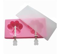 GIVBRO Ice Lolly Moulds Paw Shaped Popsicle Molds Set Ice Cream Mould with Lid and Sticks Frozen Dessert Chocolate Popsicle Tray