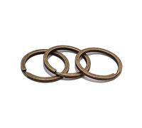 GIVBRO Key Rings Metal Split Rings Round Open Jump Rings Keyring Loop for Keychain DIY Crafts Jewelry Making Connector 10 pcs Bronze