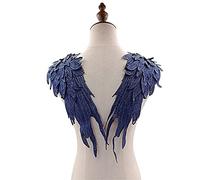 GIVBRO Lace Applique Embroidery Angel Wings Flower Fabric Collar Sewing Patch Wedding Dress Bridal Clothes DIY Crafts