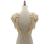 GIVBRO Lace Applique Embroidery Angel Wings Flower Fabric Collar Sewing Patch Wedding Dress Bridal Clothes DIY Crafts