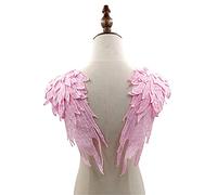 GIVBRO Lace Applique Embroidery Angel Wings Flower Fabric Collar Sewing Patch Wedding Dress Bridal Clothes DIY Crafts