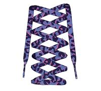 GIVBRO Leopard Print Shoes Laces Flat Wide Ropes Laces Shoe Accessories for Casual Walking Shoes Sneakers Decoration Purple - 120cm