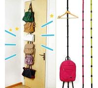 GIVBRO Over Door Straps Hanger Hooks Adjustable Hat Bag Coat Clothes Rack Organizer Closet Door Bag Hanger Color Random 1 Pc