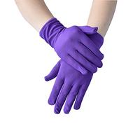 GIVBRO Purple Working Gloves Uniform Gloves Opera Fancy Dress Accessories for Daily Work Service Tuxedo Jewelry Inspection