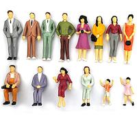 GIVBRO Seated People Passengers Figures Painted Model Train 1:50 O Scale 50 Pcs