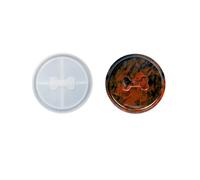 GIVBRO Silicone Coaster Resin Mould Bones Shaped Round Coaster Mold Epoxy Resin Moulds DIY Epoxy Decoration Crafts Casting Molds