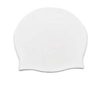 GIVBRO Silicone Large Swimming Cap Elastic Waterproof White Swim Hat Bathing Cap Shower Cap for Men Women Long Hair Short Hair